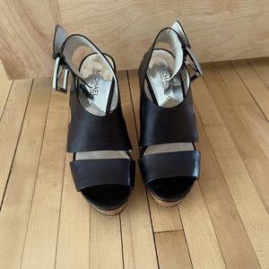 Michael by Michael Kors black wedge sandals